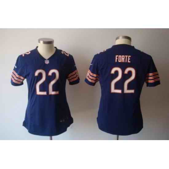 Women Nike Chicago Bears 22# Matt Forte Blue Jersey